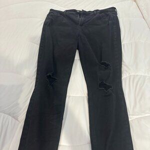 Old Navy Black High Rise Rockstar Super-Skinny Jeans Size 14